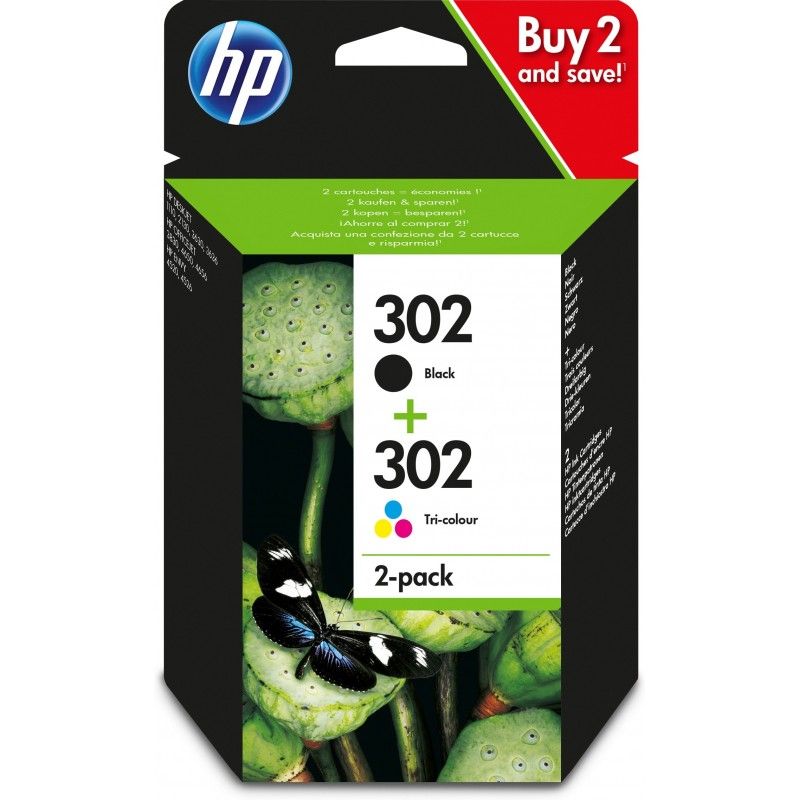 Adentro paquete Renacimiento HP Paquete de ahorro de 2 cartuchos de tinta original 302 negro/tricolor |  Bureau Vallée España