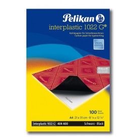 Papel carbon pelikan negro interplastic din a4 caja de 100 unidades
