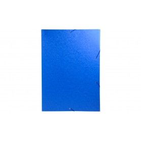 Carpeta exacompta gomas carton simil-prespan tres solapas din a3 azul