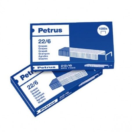  PETRUS 791888 22/6 grapas (paquete de 1000) : Productos de  Oficina