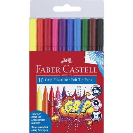 Faber-Castell - Expositor con 15 compases en estuches pastel