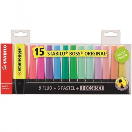 Marcador STABILO BOSS ORIGINAL pastel - Pack con 4 colores pastel :  : Oficina y papelería
