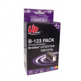 PACK  CARTUCHOS COMPATIBLES.  BROTHER UPRINT  B123