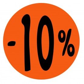 CARTEL CARTULINA "-10%"