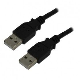 CABLE USB 2.0 A   A MACHO - 2M NEGRO