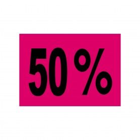 CARTEL CARTULINA "-50%"