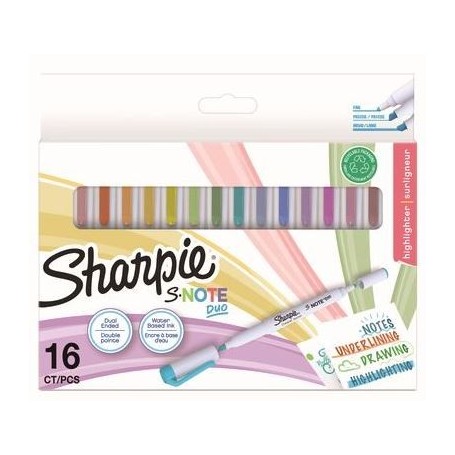BL. 16 SHARPIE S-NOTE DUO COLORES SURTIDOS